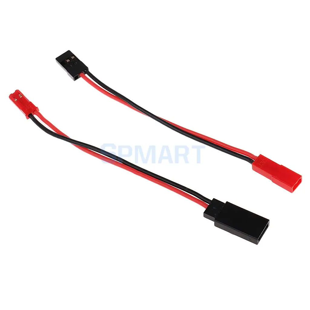 for RC Cars Trucks Plane RC FPV Racing Drone Helicopter Maxmoral 2 Pairs 10cm JST Plug to JR Connector Male and Female Cable Servo Adapter Cable JST Plug to JR Connector Servo Adapter Wire 