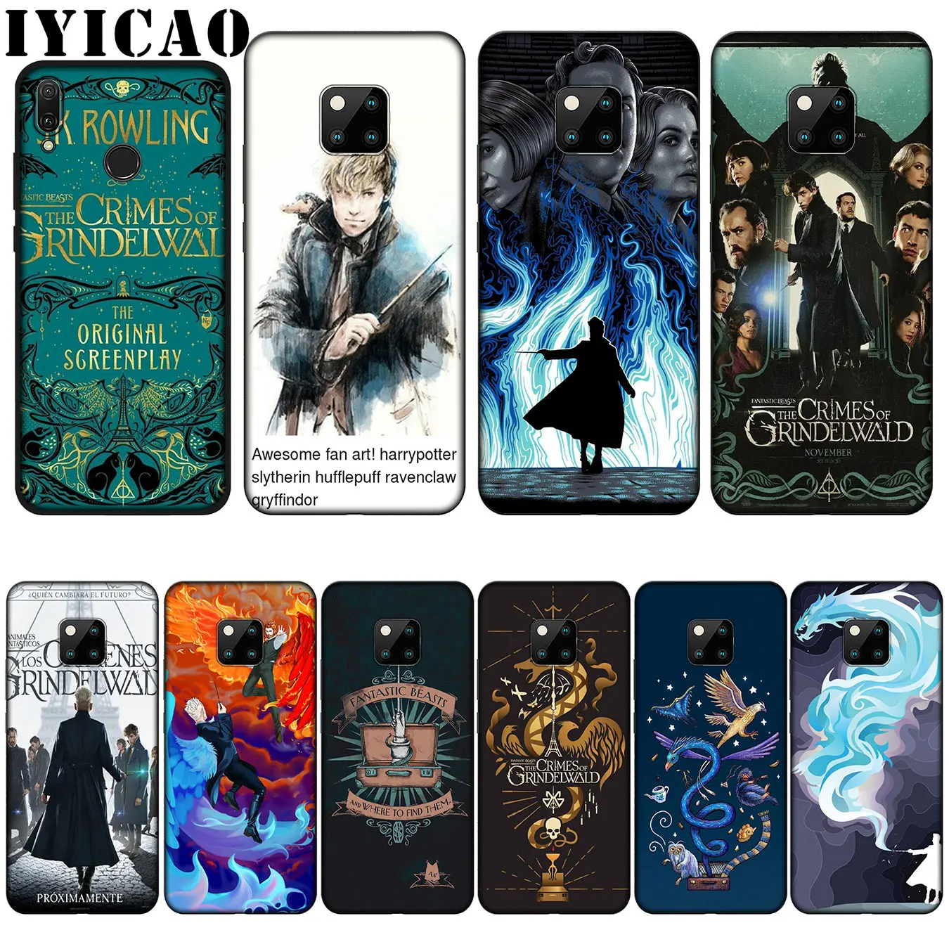 IYICAO Мягкий силиконовый чехол с фантастическими животными для huawei Nova 3 3i 2i mate 20 10 Pro