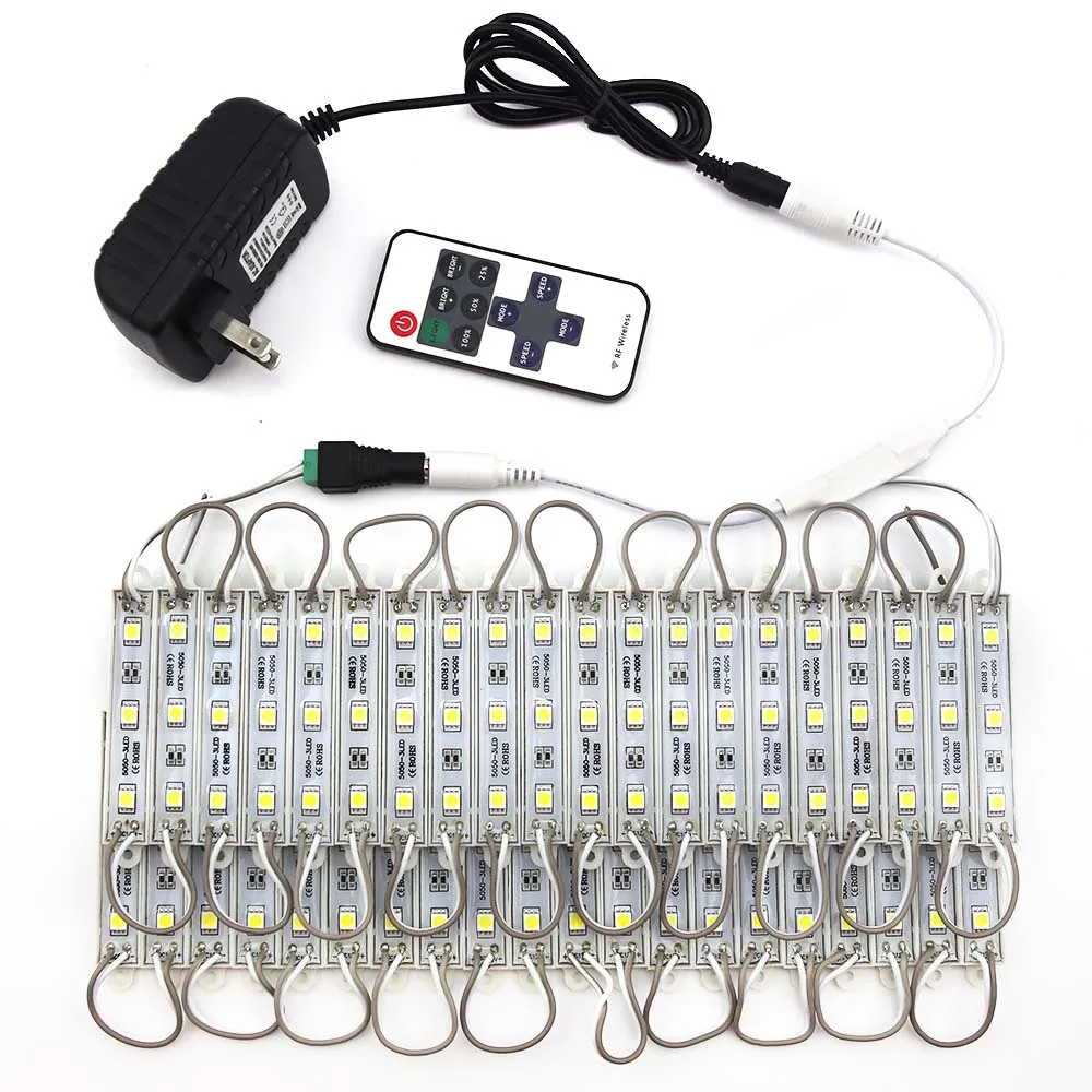 SMD 5050 LED Module Light 3 LED DC12V Waterproof Advertisement Sign Store Front Strip Lamp Modules Lights Kit Warm White Color (19)