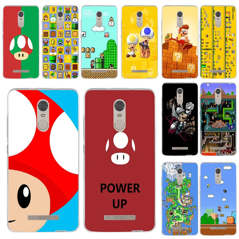 

Soft Silicone Cell Phone Cases for Xiaomi Mi Redmi Note 3 3S 4 4X 4A 5 5S 5A 6 6A 8 A1 Pro Plus Max 3 Mushroom Super Marios Bros