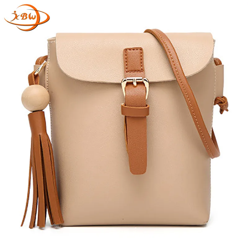 JKBW Vintage Women Shoulder Bags High Quality PU Leather Female Messenger with Tassel Simple Style Lady Crossbody Bag |