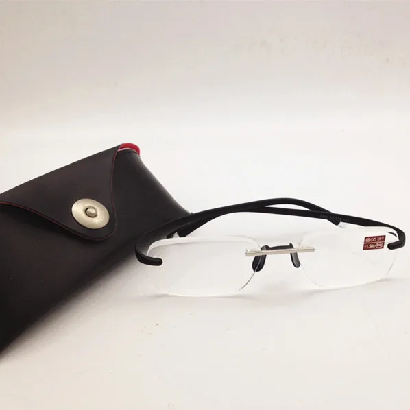 Абсолютно TR90 очки для чтения без оправы ультра-легкие мужские и женские очки для чтения пресбиопические очки дальнего расстояния+ 100 до+ 400