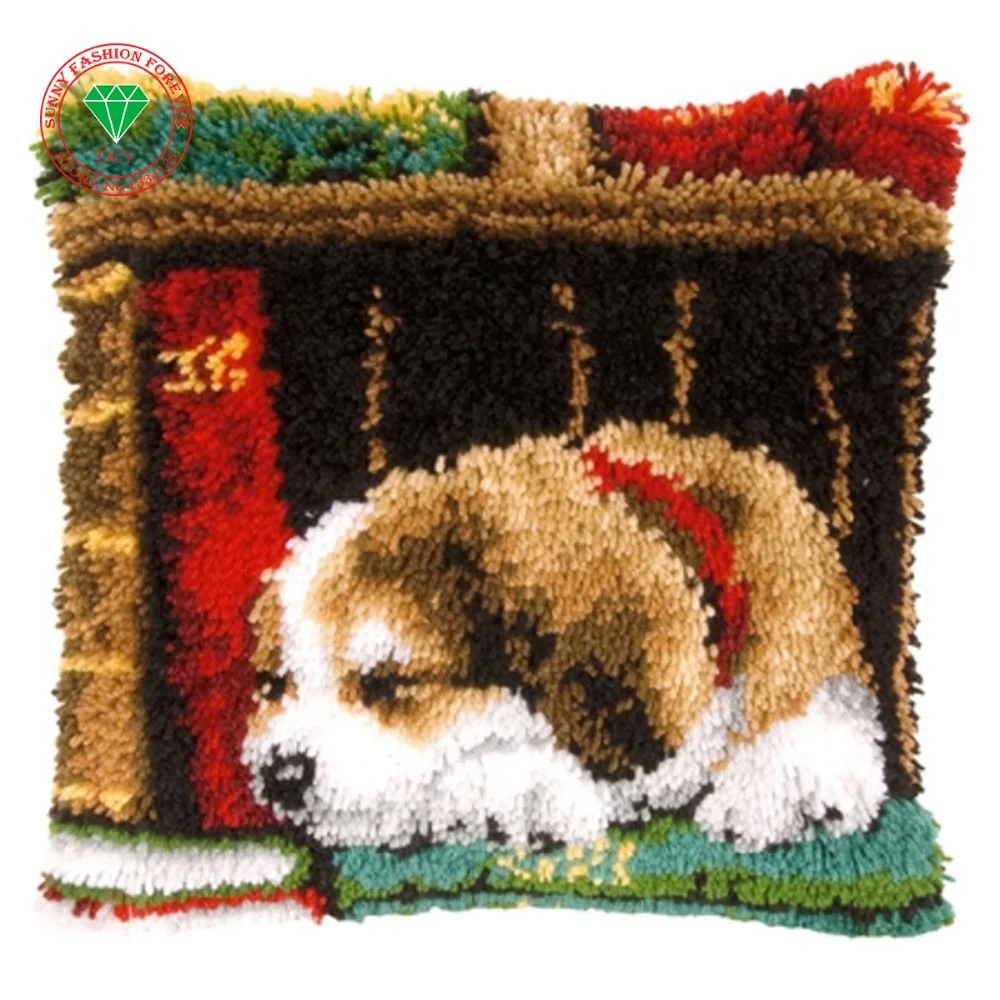 

Mat diy set carpet Craft Latch hook rug kits cushion Pillowcase Cross-stitch carpet home pillow diy carpet crochet hooks yarn