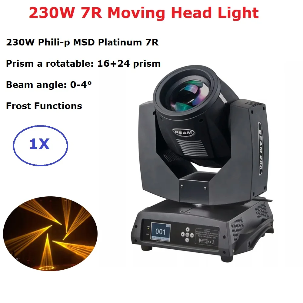 Sharpy Lyre Beam 230 Вт 7R Вращающаяся головка сенсорный экран луч освещение для сцены