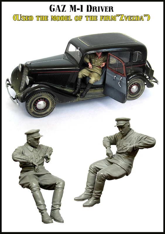 

1/35 Resin Figure Model Kit GAZ M-1 DRIVER(USED THE MODEL OFTHE FIRM"ZVEZDA")