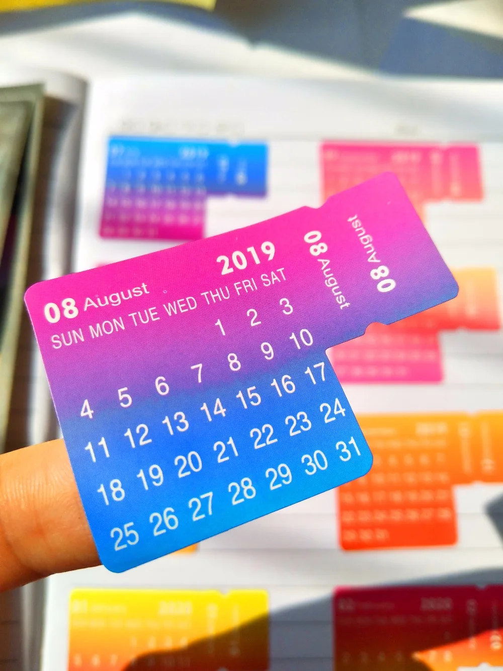 2 шт Новый градиент 2019/2020 год календарная наклейка тетрадь индекс ежемесячной категории стикер аксессуары для планировщика прокладочный