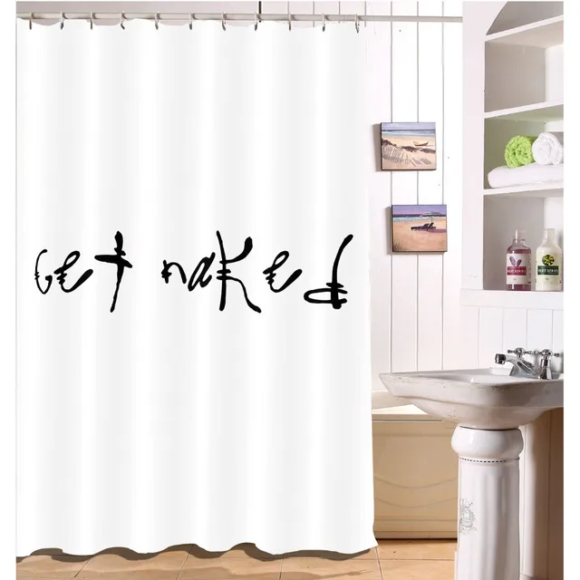 Lb Get Funny Extra Long White Shower Curtain And Bath Mat Lb Get Funny Extra Long White Shower Curtain And Bath Mat Set Waterproof