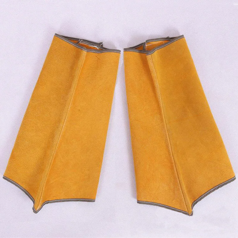 

Workplace Welding Leather Long Shoes Boots Leather Welding Fire Protection Foot Leggings Welder Foot Cover Wear InsulationDFS062