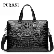 Мужские портфели из натуральной кожи, роскошный портфель из воловьей кожи с узором «крокодиловая кожа», мужская сумка на плечо, коммерческая деловая сумка