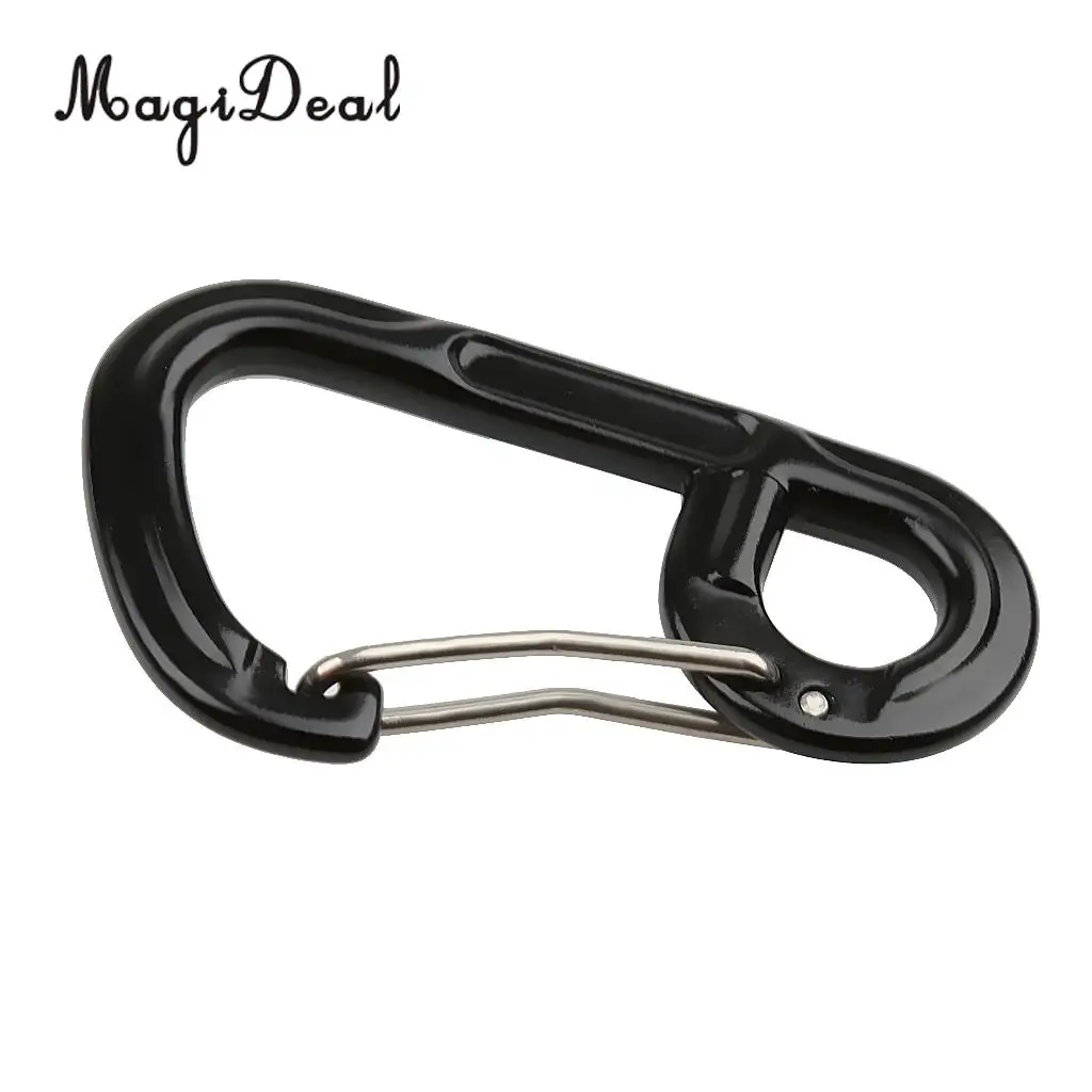 MagiDeal Portable Mini D-Shape Climbing Carabiner Buckle Snap Spring Clip Hook Key Chain for Outdoor Hiking Camping Supplies