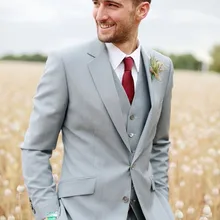 Комплект из 3 предметов(куртка+ брюки+ жилет+ галстук), с двумя пуговицами, модный парадный смокинг, костюм, изготовленный в новом стиле, высококачественные мужские костюмы