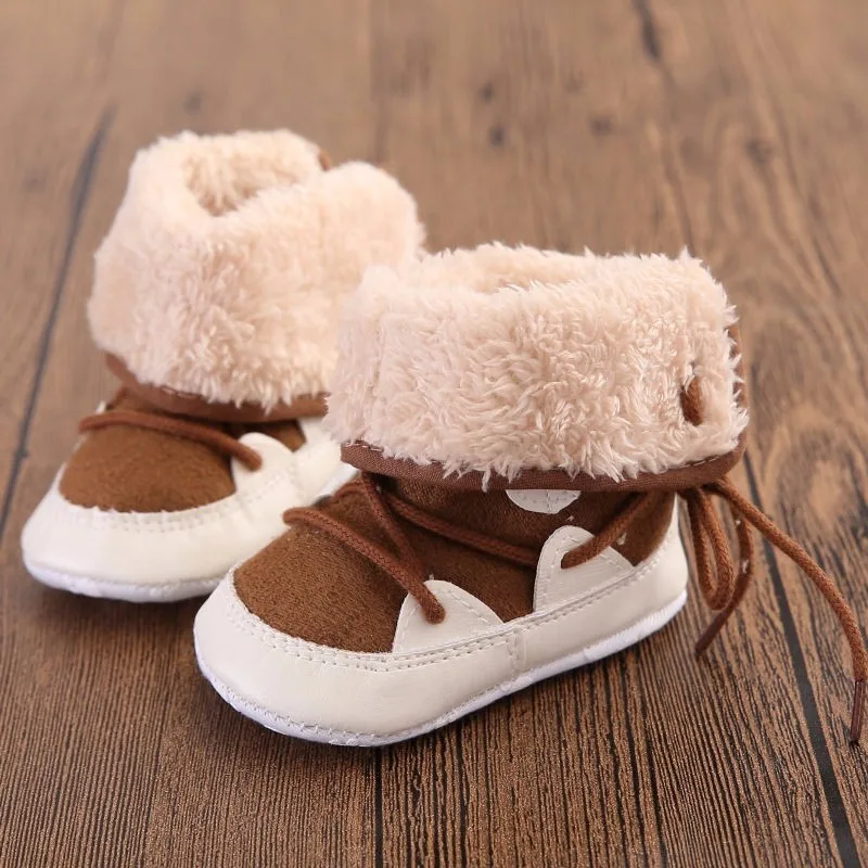 Зимний стиль; очень теплая обувь для малышей; теплые ботинки на мягкой подошве для новорожденных; ботинки; обувь