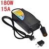 180W Power converter ac 220v(100~250v) input dc 12V 15A output adapter car power supply cigarette lighter plug ► Photo 1/2