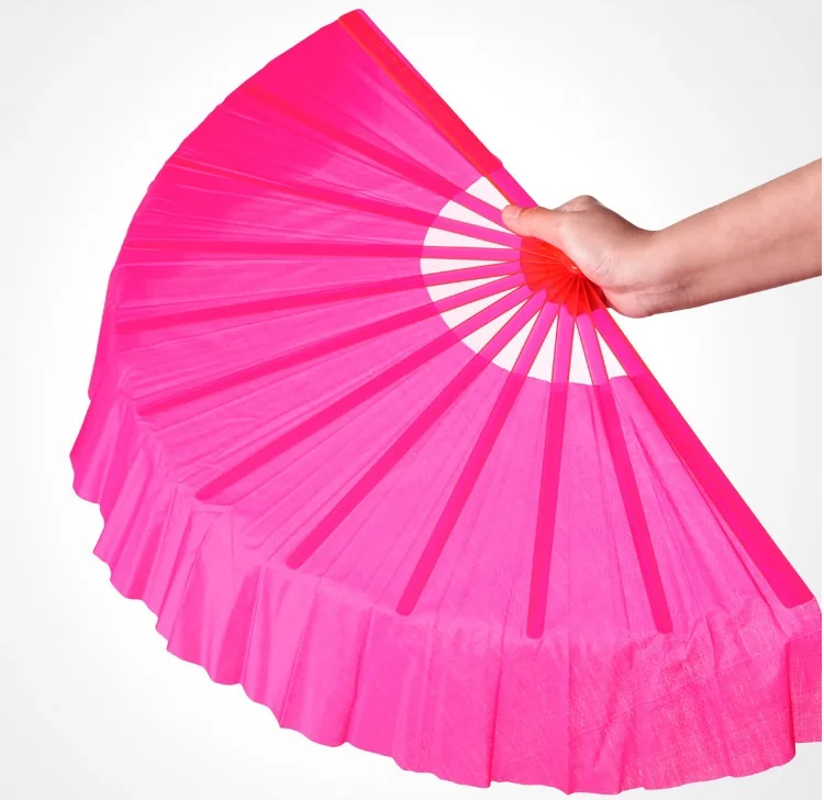 20pcs Chinese Style 41cm Folding Plastic Frame Silk Dance Hand Fans