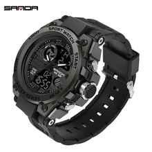 Топ Бренд роскошные мужские военные часы G стиль спортивные мужские часы 3ATM ударопрочные наручные часы черные relogio masculino