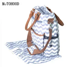 MOTOHOOD детские пеленки сумка для мамы Мода мумия Материнство подгузник мешок водонепроницаемый большой емкости Детская сумка-Органайзер 33*35*15 см