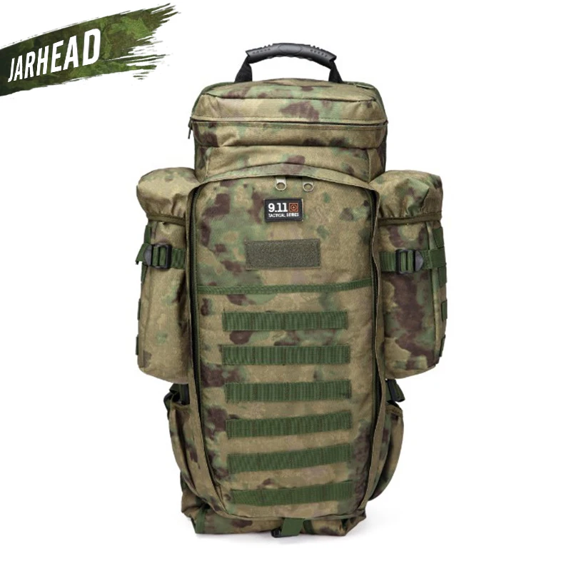 911 военный комбинированный рюкзак 60л большой емкости, многофункциональные рюкзаки для винтовки, мужские туристические треккинговые Тактические Штурмовые рюкзаки - Цвет: DesertDigital