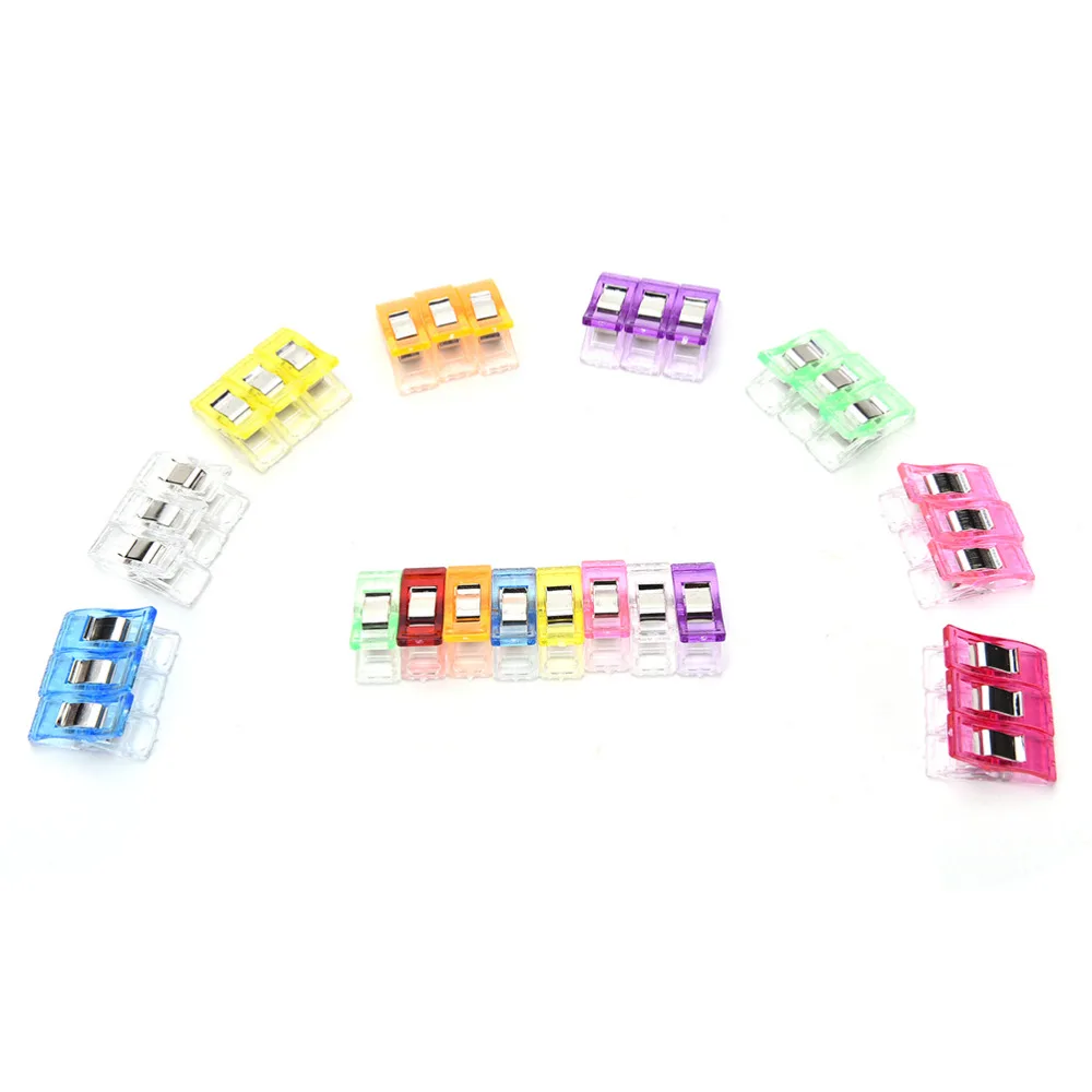 50Pcs Hot High Quality Plastic Clips Holder For DIY Patchwork Fabric Quilting Craft Sewing Knitting 9 Colors | Дом и сад