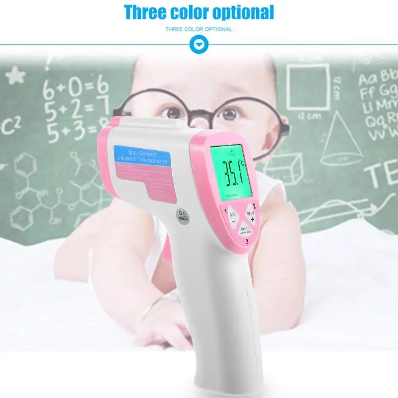 Baby Body Thermometer Handheld Infant Forehead Thermometers Child Infrared Non-contact LCD Digital Temperature Measurement Gun