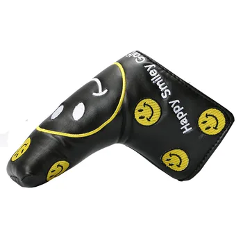 

Golf Putter Cover Headcover for Blade Golf Putter Smiley face pattern pu protect covers