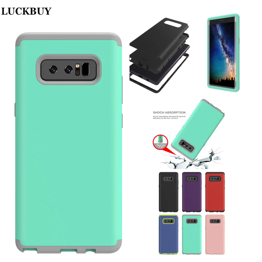

LUCKBUY 3in 1 Note8 for Samsung Galaxy Note 8 Silicone Armor Cover Shockproof Triple Layer Heavy Duty Hybrid Rubber Armor Shell