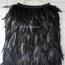 Юбка с перьями петуха длиной выше колена, полностью двухслойная ткань на подкладке, 8 размеров, 6 цветов# SKT021