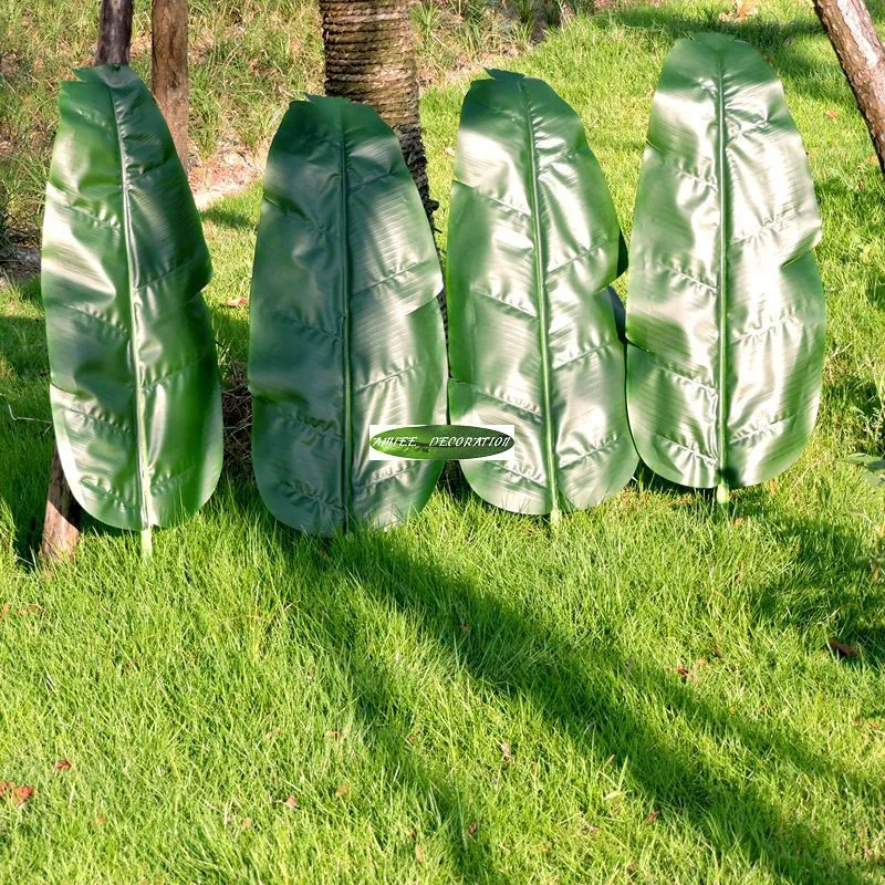 Большие искусственные растения из латекса 75 см, банановые листья, ветка, настоящий сенсорный лист, свадебный Декор для дома и сада, зеленый цвет