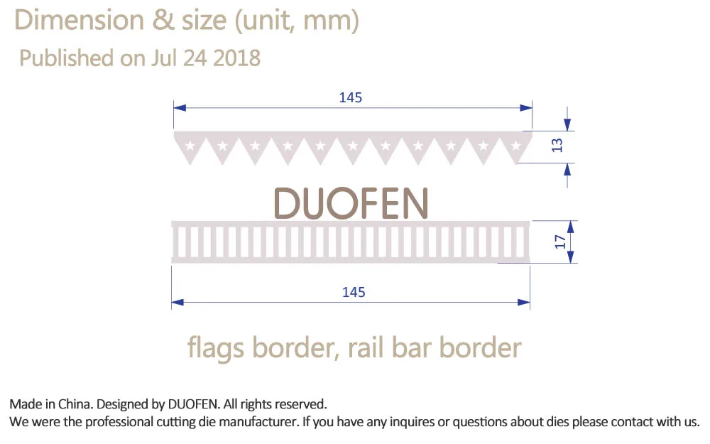 DUOFEN металлические режущие штампы панели перил и бирки флага границы трафареты для DIY ремесленных проектов тиснение, скрапбукинг бумажный альбом