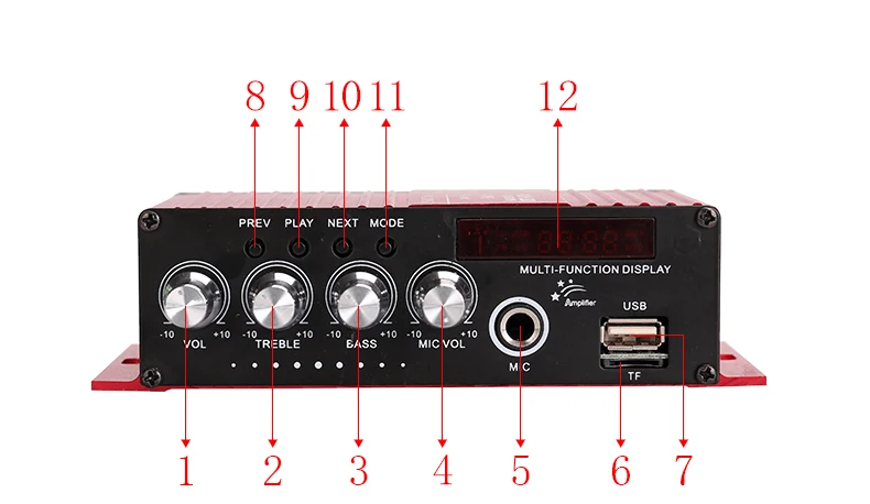 Kinter MA-130 мини аудио усиливает 2 канала 20 Вт поддержка TF USB микрофон вход FM радио управление басами 3A адаптер питания