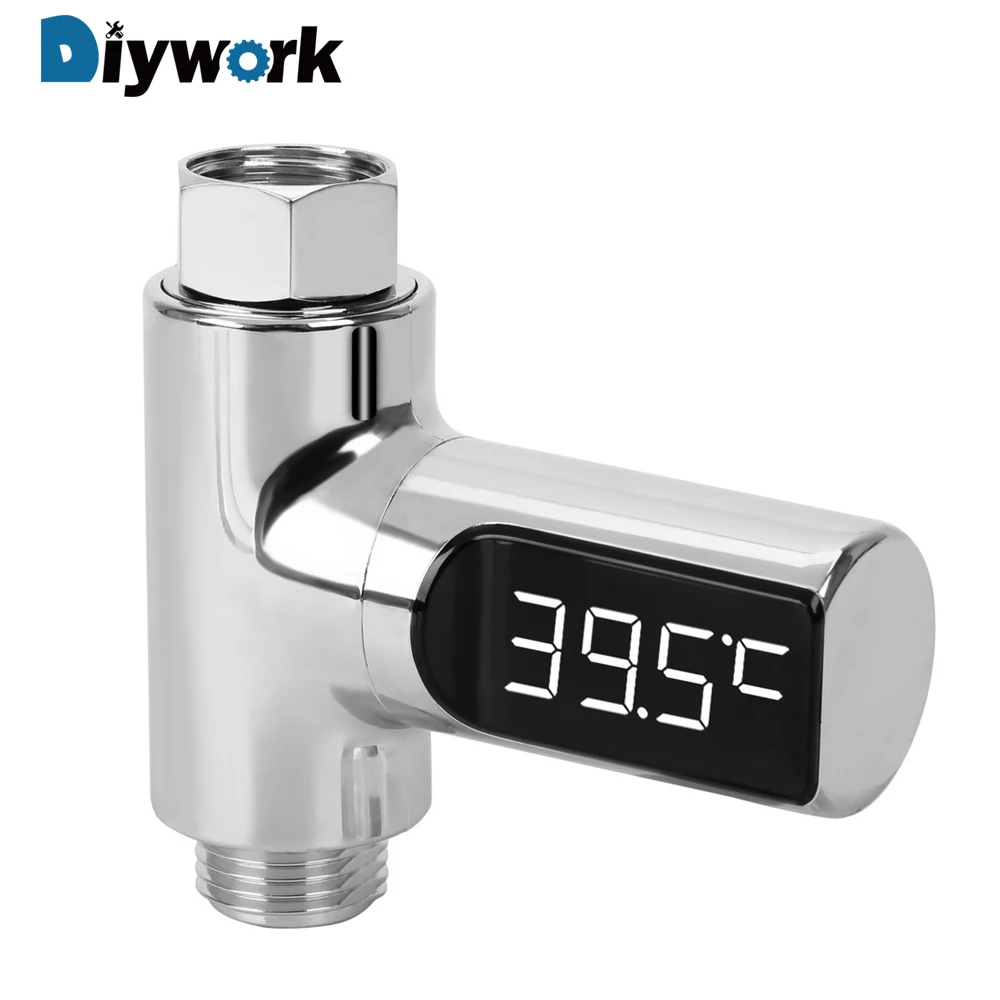 

DIYWORK LCD Digital Water Temperature Meter Monitor for Home Shower Bathroom Temperature Detector For Baby Care