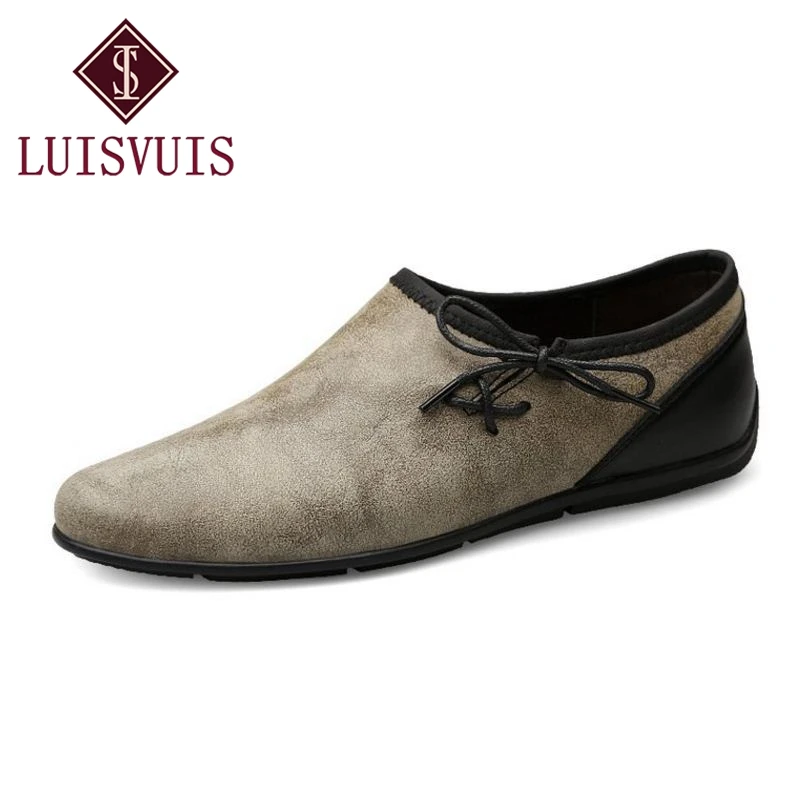 LUISVUIS Vintage Men Casual Shoes Soft Bottom Light Flats Daily Comfortable Driving Male Footwear Size 37-46 | Обувь