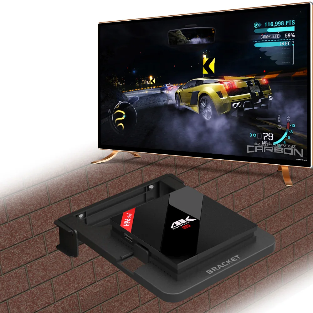 Складной кронштейн 100-135 мм для Android tv Box set top box подставка держатель стойки настенные крепления для хранения одной полки