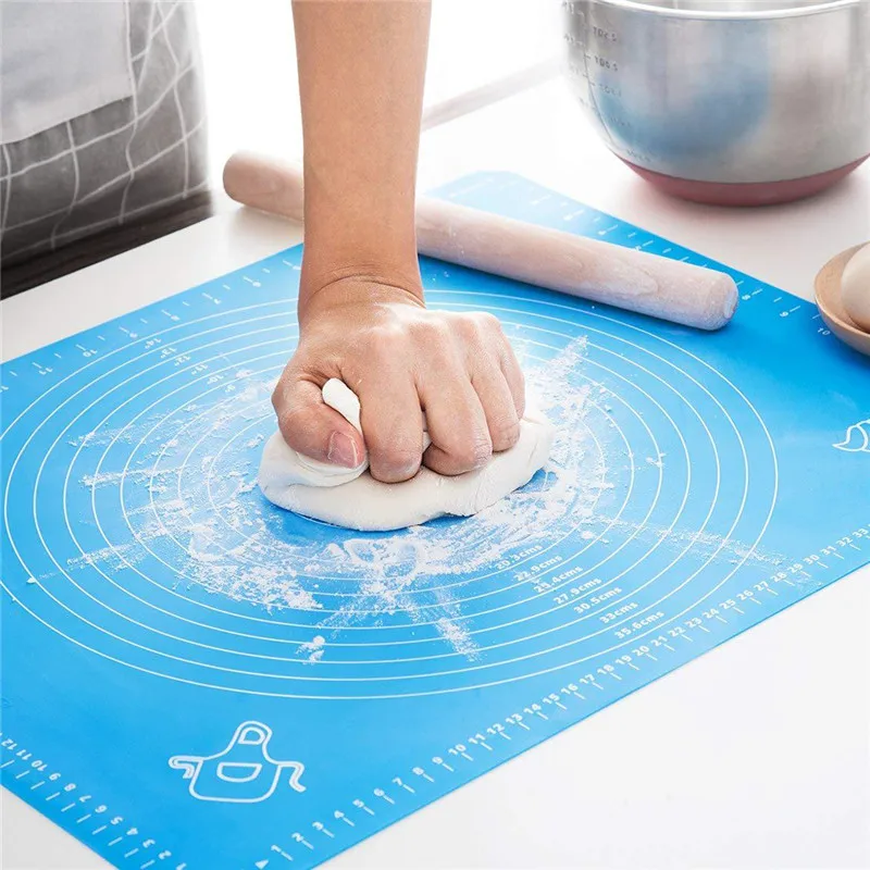 

1Pc Non-stick Baking Mat Thickening Silicone Baking Pad Thicker Baking Kneading Tool Sheet Fiber Rolling For Cake Macaron Baking
