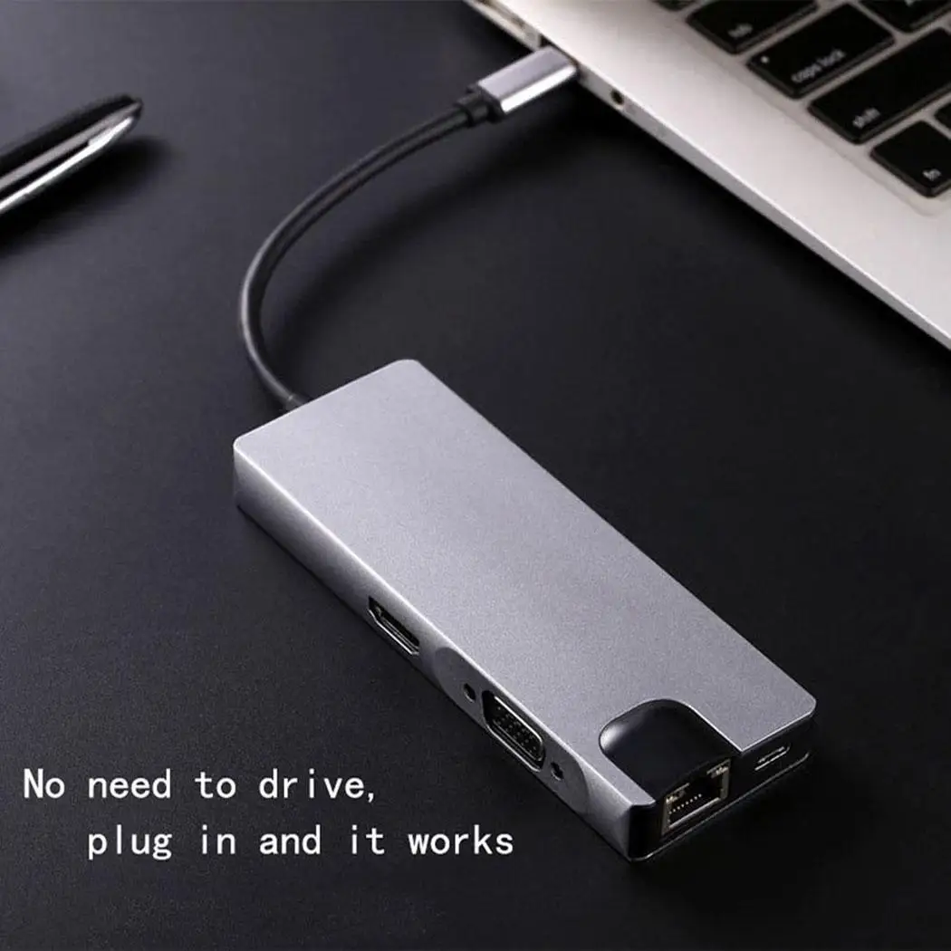 Type-C к RJ45 type-C док-станция USB3.1 многофункциональный конвертер type-c к HDMI адаптер