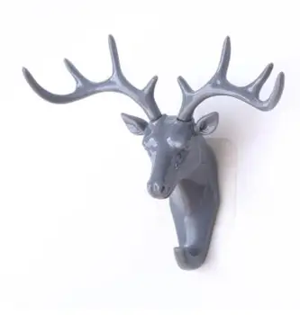 

animal Stereoscopic animal head hooks living room hanging wall clothes deer head wall key adornment cculpture statue