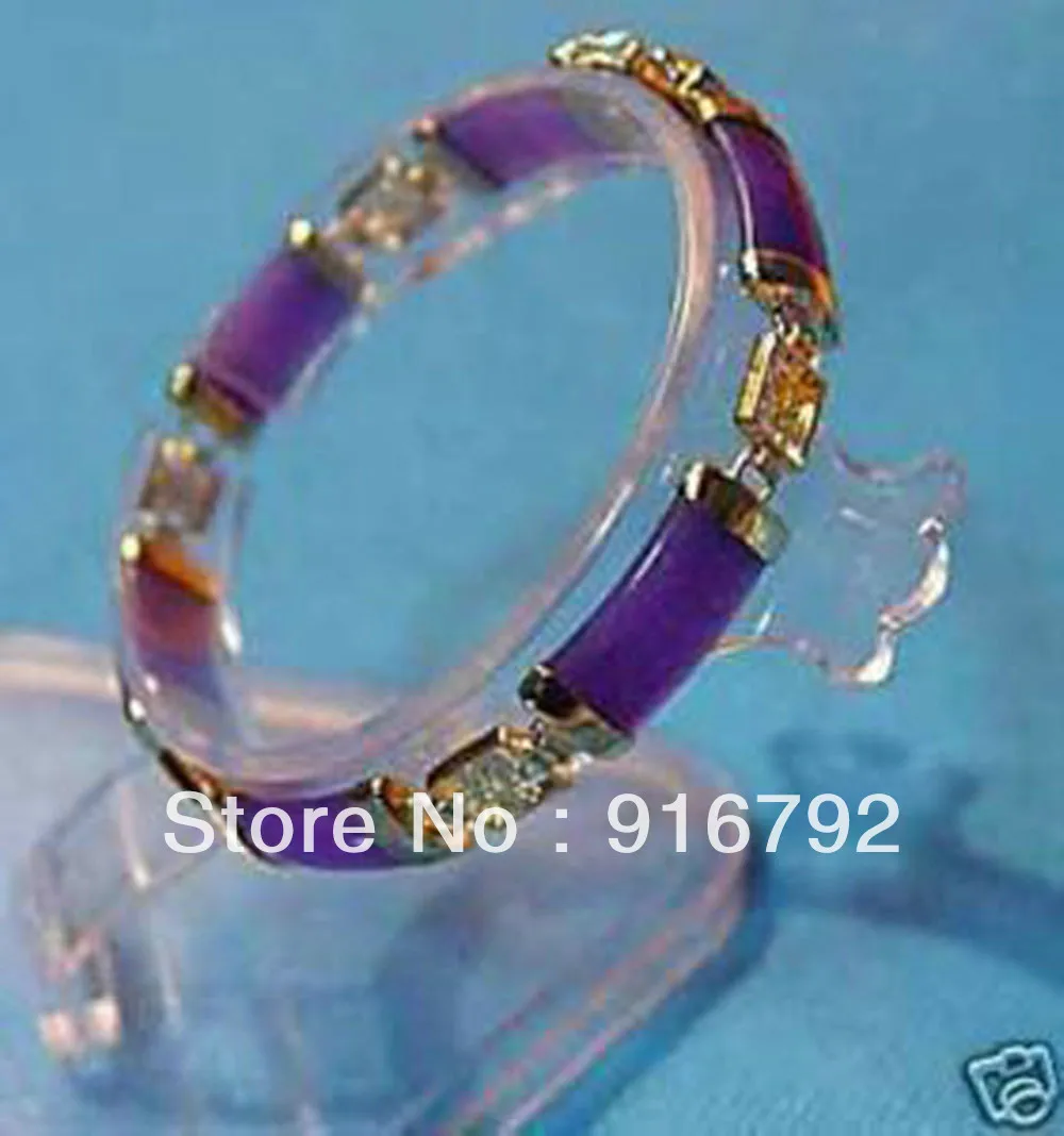 

free P&P >>>>>Jewelry Women's Purple stone bracelet 7.5 "