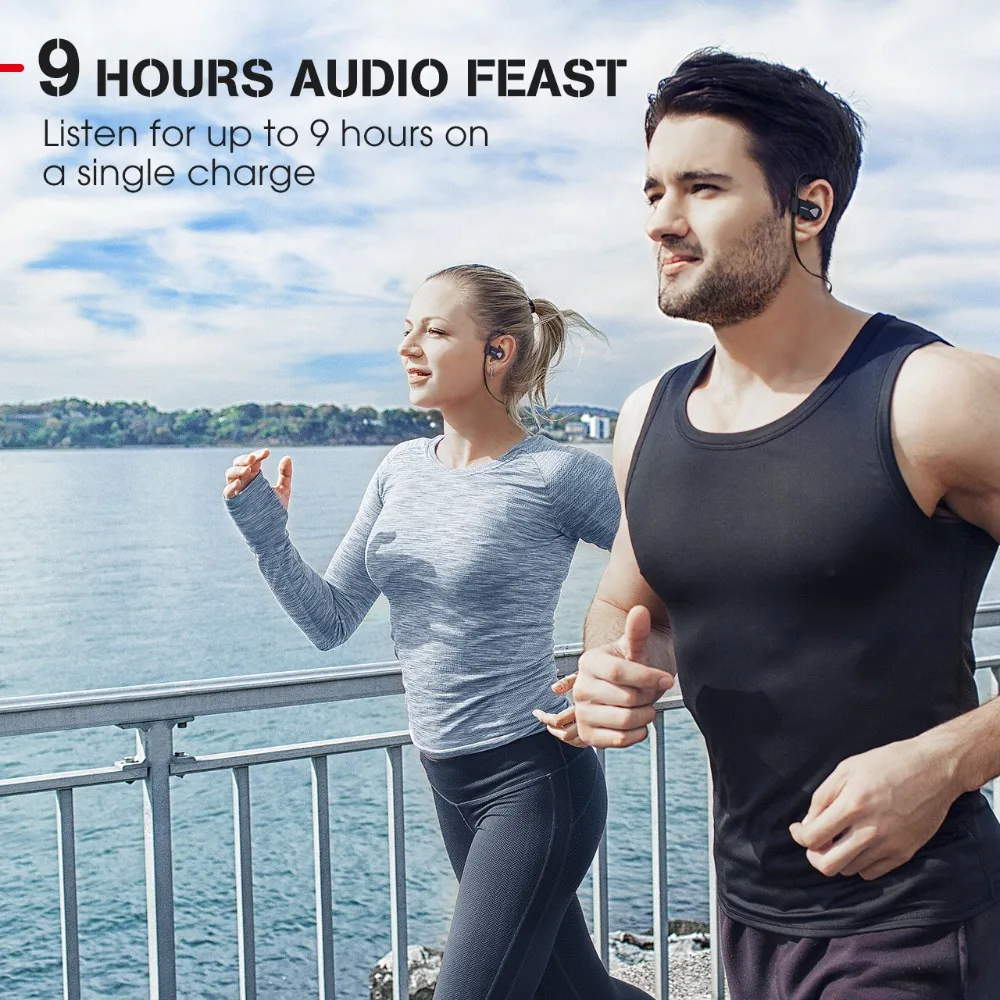 Mpow D8 Wireless Headphones IPX7 Structural Waterproof Bluetooth Sports Headset 9H Playing Time For Run Gym iPhone Huawei Xiaomi