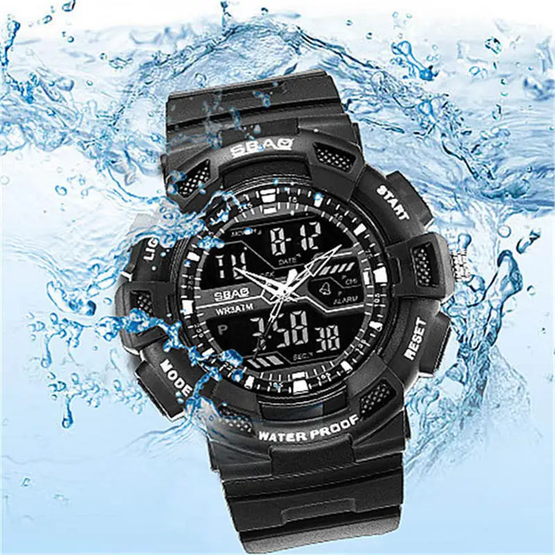 SBAO G плавание бренд часы для мужчин цифровой спортивные часы шок водостойкий календари двойной дисплей Кварцевые часы Военная