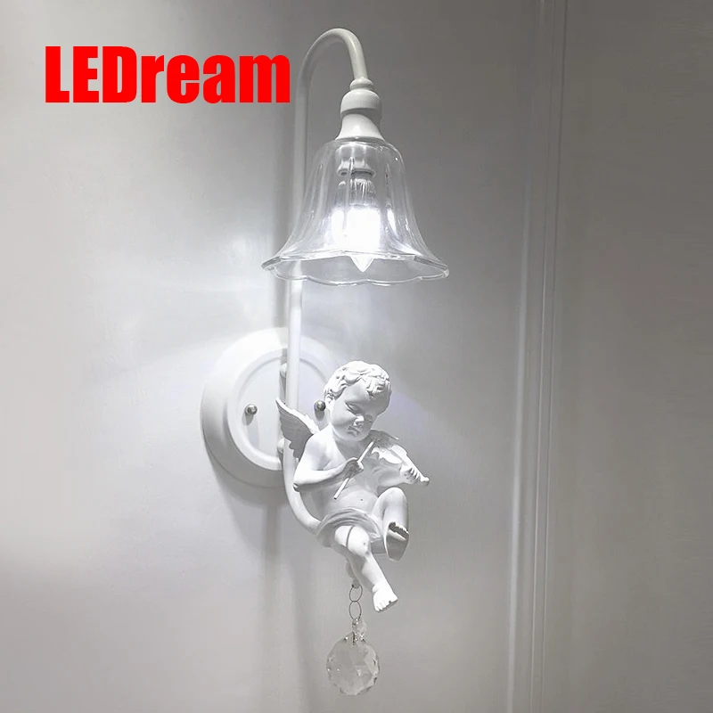 

Resin angel wall lamp modern art corridor lamp of the head of a bed lovely angel creative music wall lamp