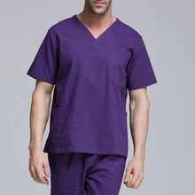 Распродажа, Мужская модная лабораторная куртка, Мужская больница, медицинский скраб, набор, стоматологическая клиника, доктор, Хирургическая Одежда, хлопок