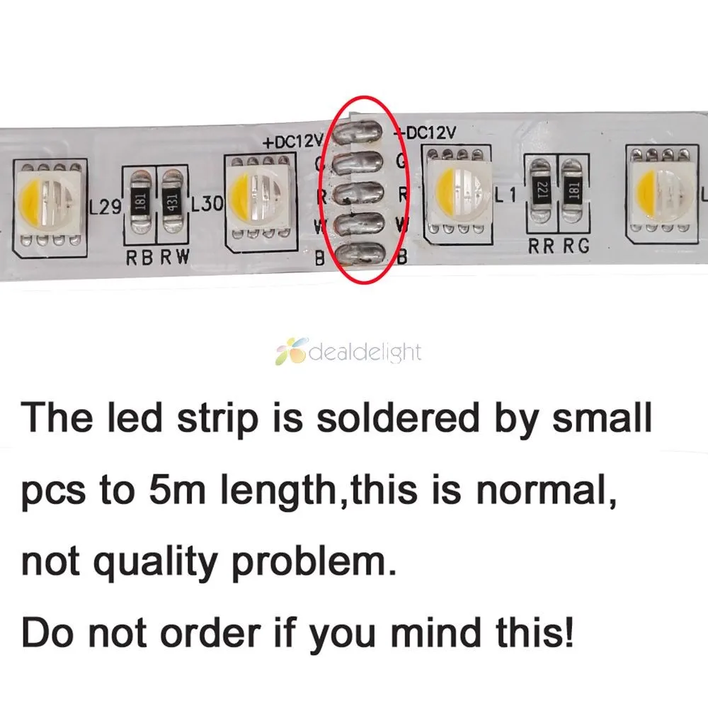 RGBW Светодиодная лента, 4 цвета в 1 светодиодный чип, SMD 5050 12 В/24 В гибкий свет RGB+ белый/теплый белый, 60 Светодиодный s/m, 5 м/лот