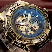 2018 Steampunk Big Dial Military Skeleton Watches Male Automatic Mechanical Wrist Watches Relogio Masculino Men Luxury Brand