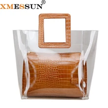 XMESSUN набор женских сумок прозрачный Сумки Для женщин модные пляжные сумки летние сумки конфеты ясно желе мешок H247