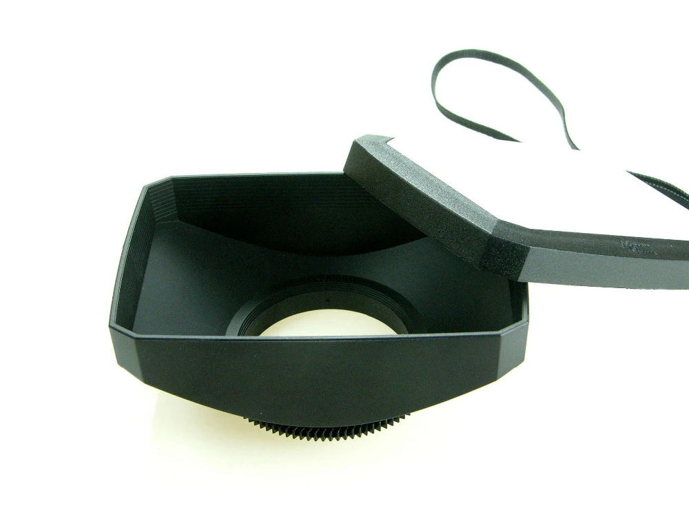 Black Mennon 72mm 16:9 Wide Angle Video Camera Screw Mount Lens Hood with White Balance Cap 