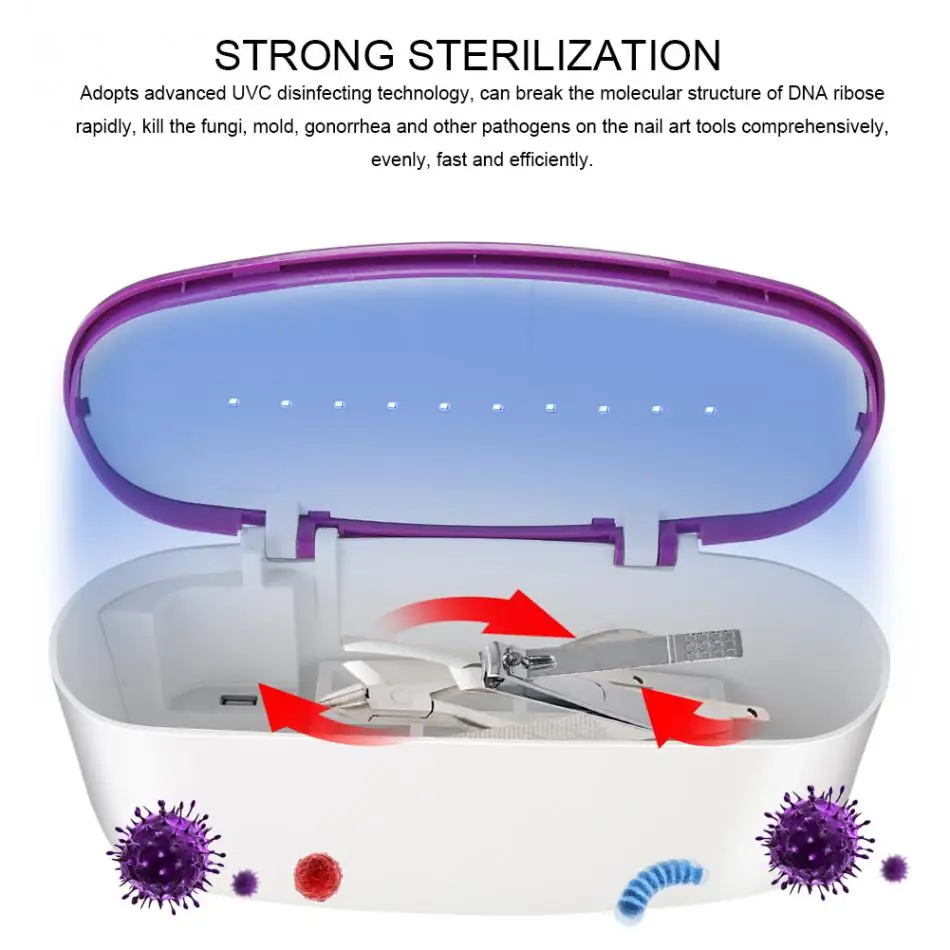 Инструменты для ногтей аксессуары дезинфекция стерилизатор ящики USB оборудование для маникюра машина для профессионалов UVC ManicureTool c