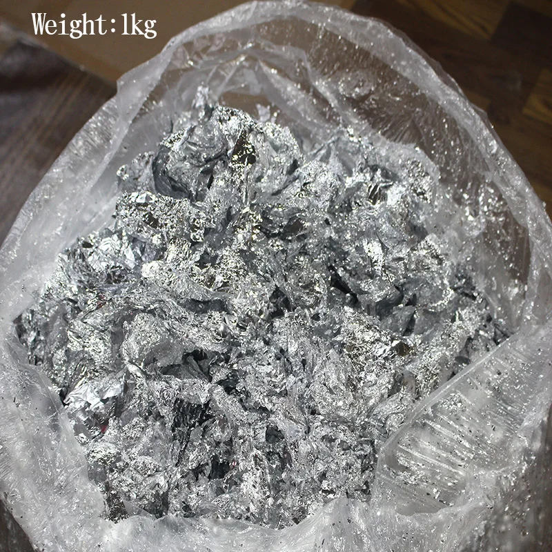 

1kg fragment of imitation silver leaf \foil , aluminum leaf shatter,Nanjing YB gold leaf factory,1kg, good quality,free shipping