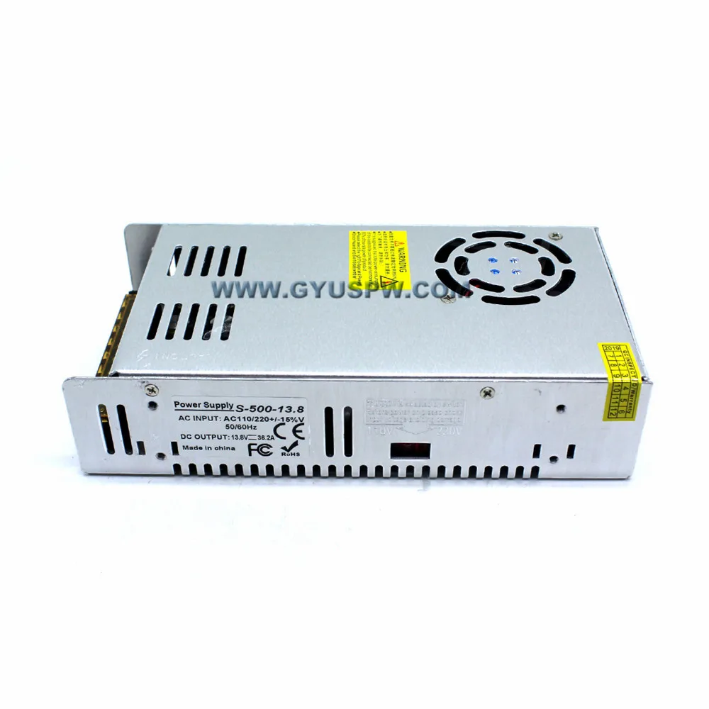 Стабильное качество одиночный выход DC13.8V 36.2A 500W импульсный источник питания AC 110