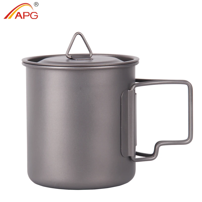 APG ultralight titanium cup and outdoor camping titanium cutlery enhancing the body resistance