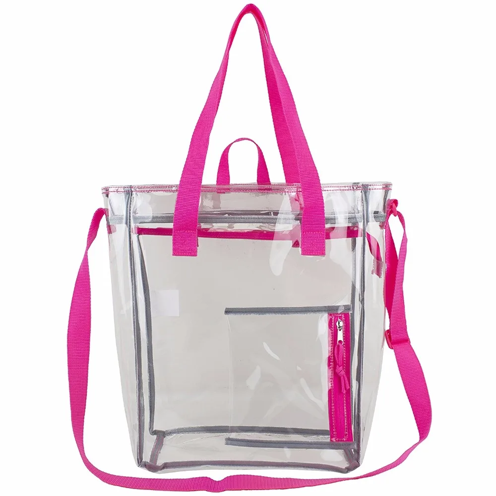 Прозрачный pvc на заказ Make up сумка со съемным плечевым ремнем