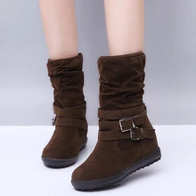 Womens Mid-calf Boots New Riding Equestrian Boots Plus Size Plush Warm Non-slip Ladies Autumn Winter Slip-on Shoes Best Sellers Womens Mid-calf Boots New Riding Equestrian Boots Plus Size Plush Warm Non-slip Ladies Autumn Winter Slip-on Shoes Best Sellers